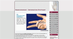 Desktop Screenshot of handchirurgie-stuttgart.info